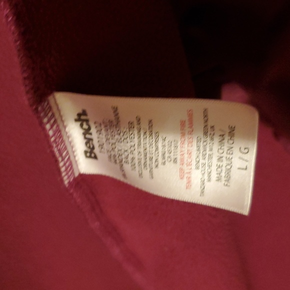 Bench size L plum waterproof fleece lined jacket with hood - Picture 3 of 4